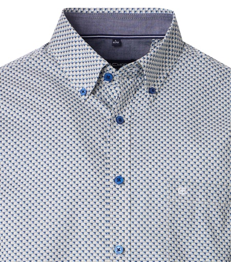 Hemden korte mouw blauw Casa Moda