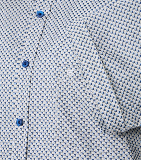 Hemden korte mouw blauw Casa Moda