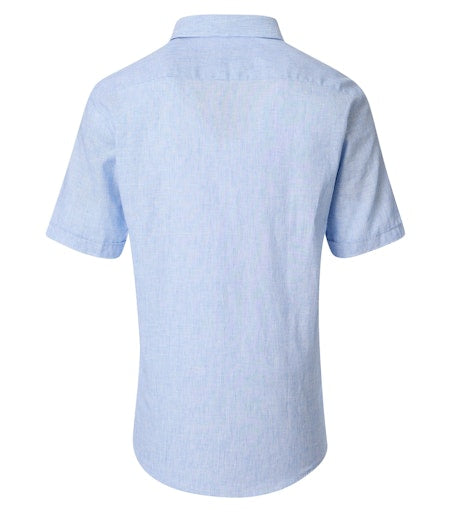 Hemden korte mouw blauw Casa Moda