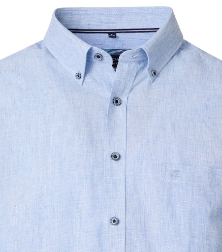 Hemden korte mouw blauw Casa Moda