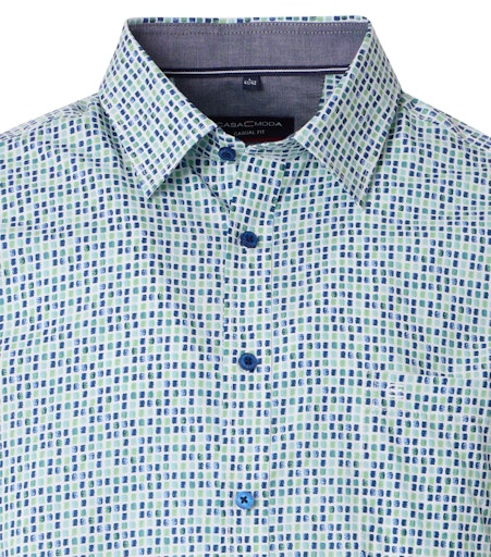 Hemden korte mouw groen Casa Moda