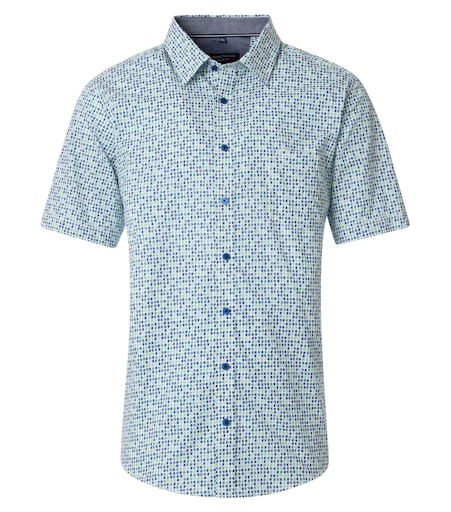 Hemden korte mouw groen Casa Moda