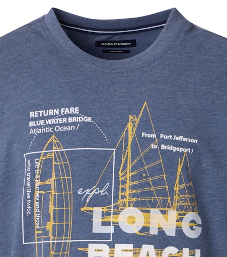 T-shirts korte mouw blauw Casa Moda