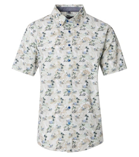 Hemden korte mouw groen Casa Moda