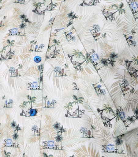 Hemden korte mouw groen Casa Moda