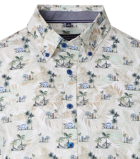 Hemden korte mouw groen Casa Moda