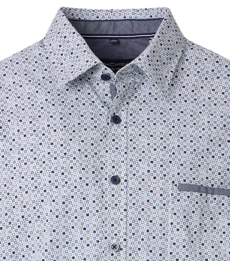 Hemden korte mouw blauw Casa Moda