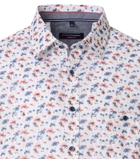 Hemden korte mouw blauw Casa Moda