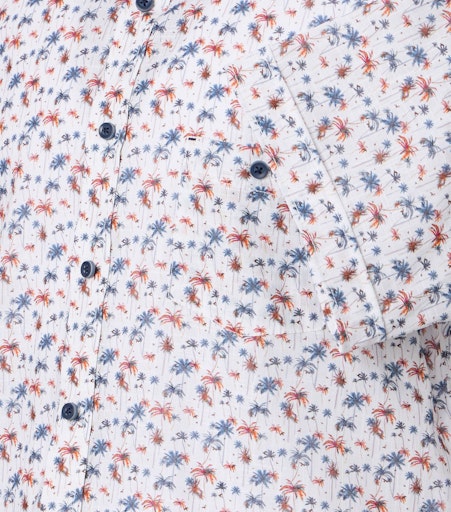 Hemden korte mouw blauw Casa Moda