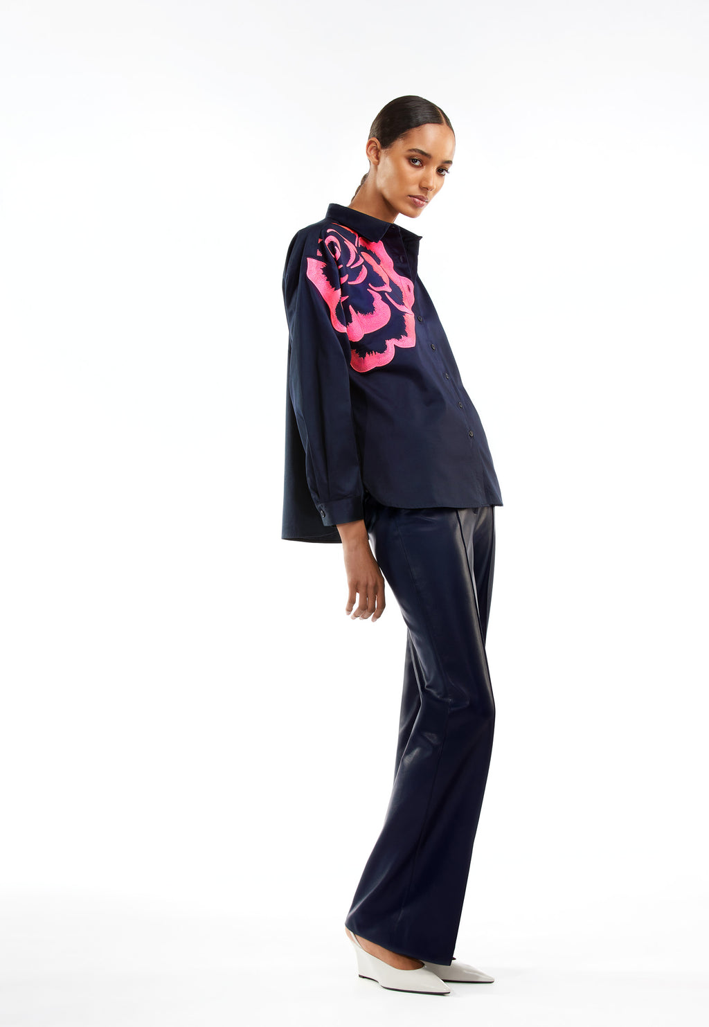 Blouses lange mouw navy Atmos