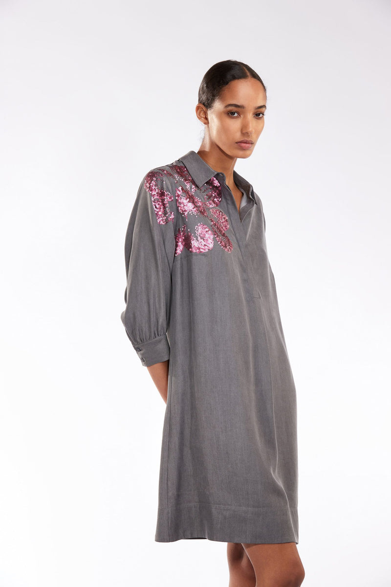 Jurken lange mouw roze Atmos