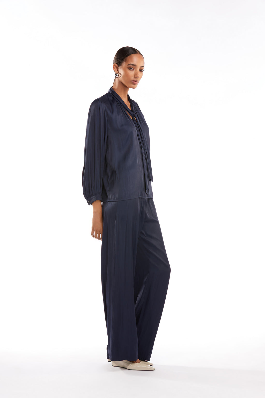 Blouses lange mouw navy Atmos