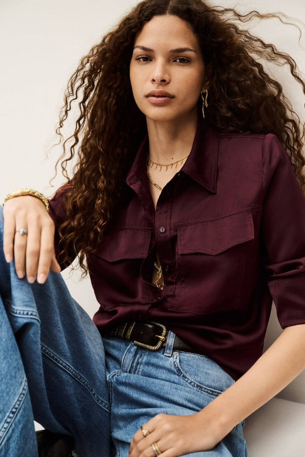 Blouses lange mouw paars ba&sh