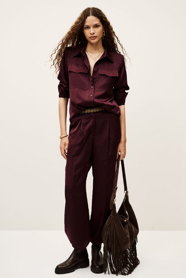 Broeken bordeaux ba&sh