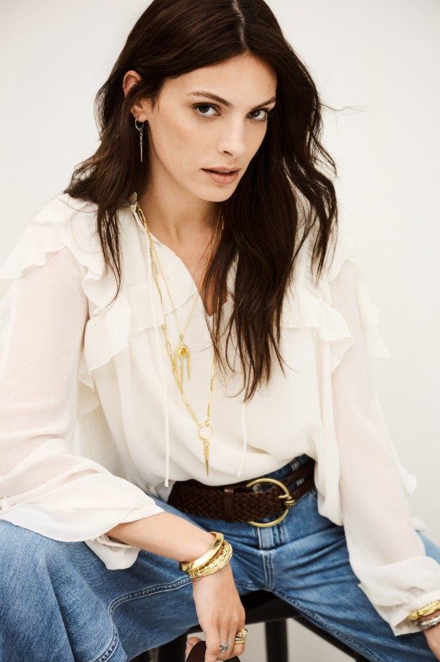 Blouses lange mouw beige ba&sh