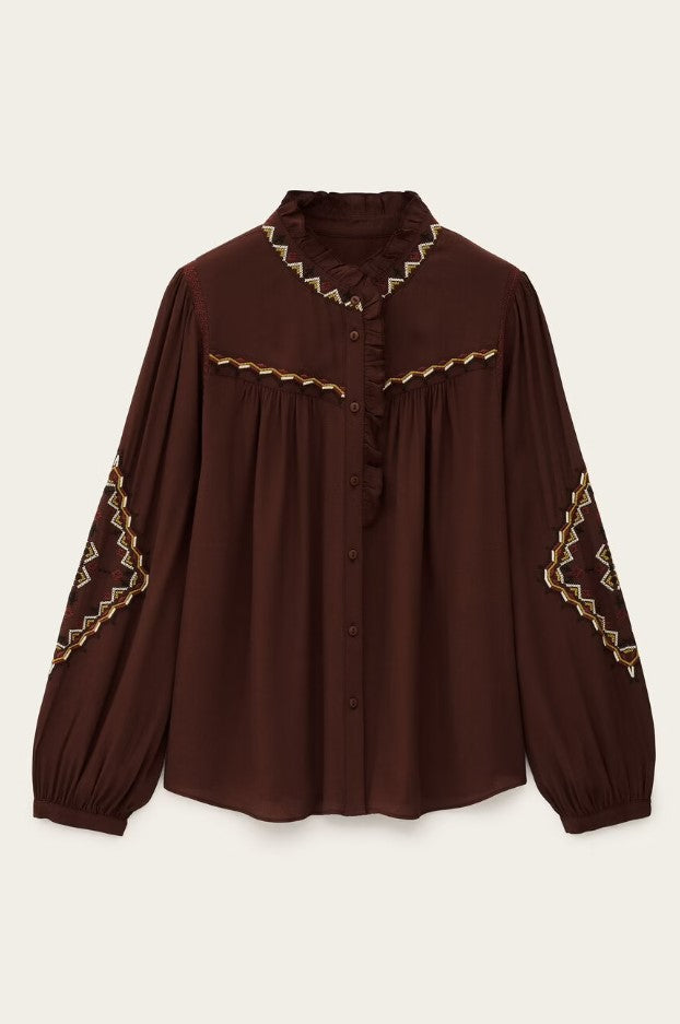 Blouses lange mouw bruin ba&sh