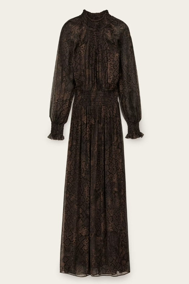 Jurken lange mouw bruin ba&sh