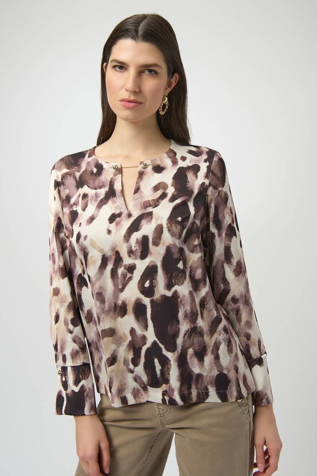 Blouses lange mouw beige Joseph Ribkoff