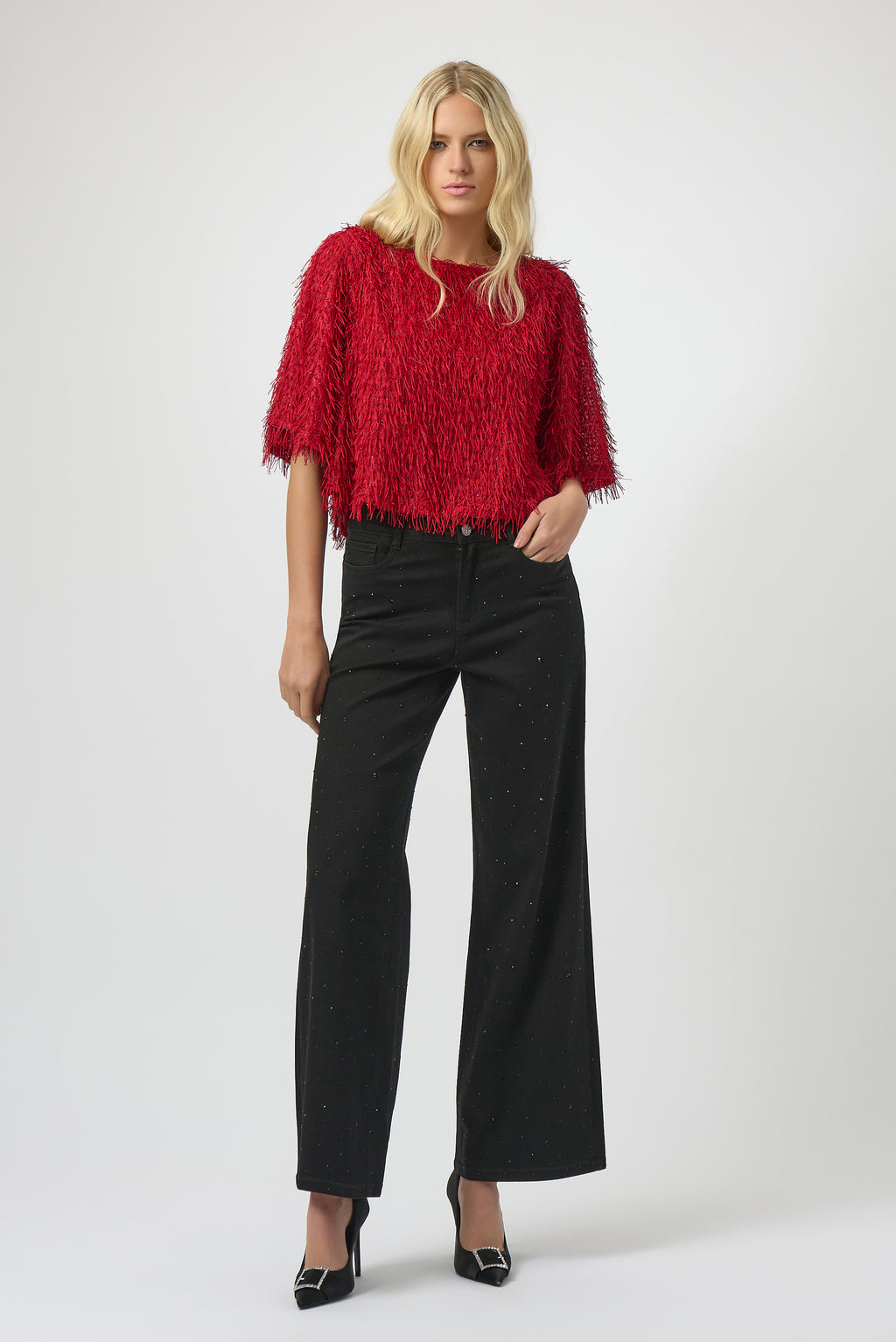 Blouses korte mouw rood Joseph Ribkoff