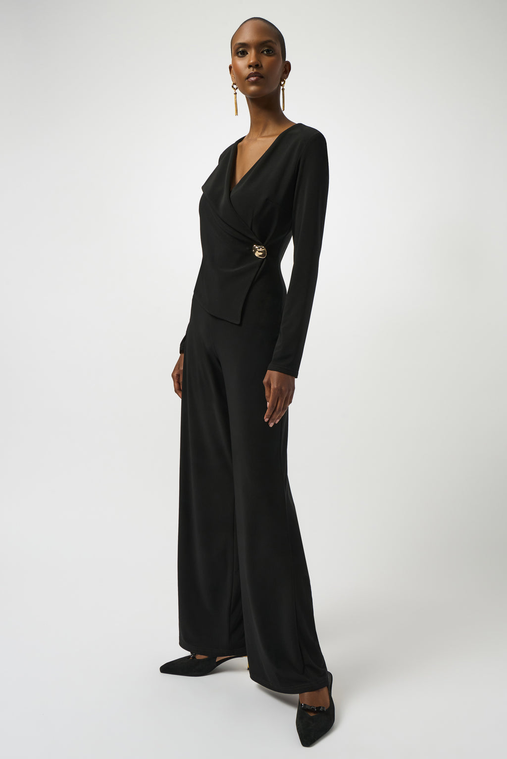 Jumpsuits lange mouw zwart Joseph Ribkoff