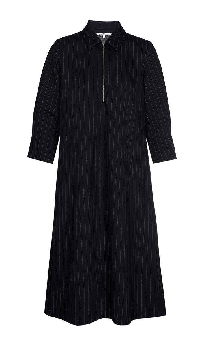 Jurken lange mouw blauw Xandres Gold