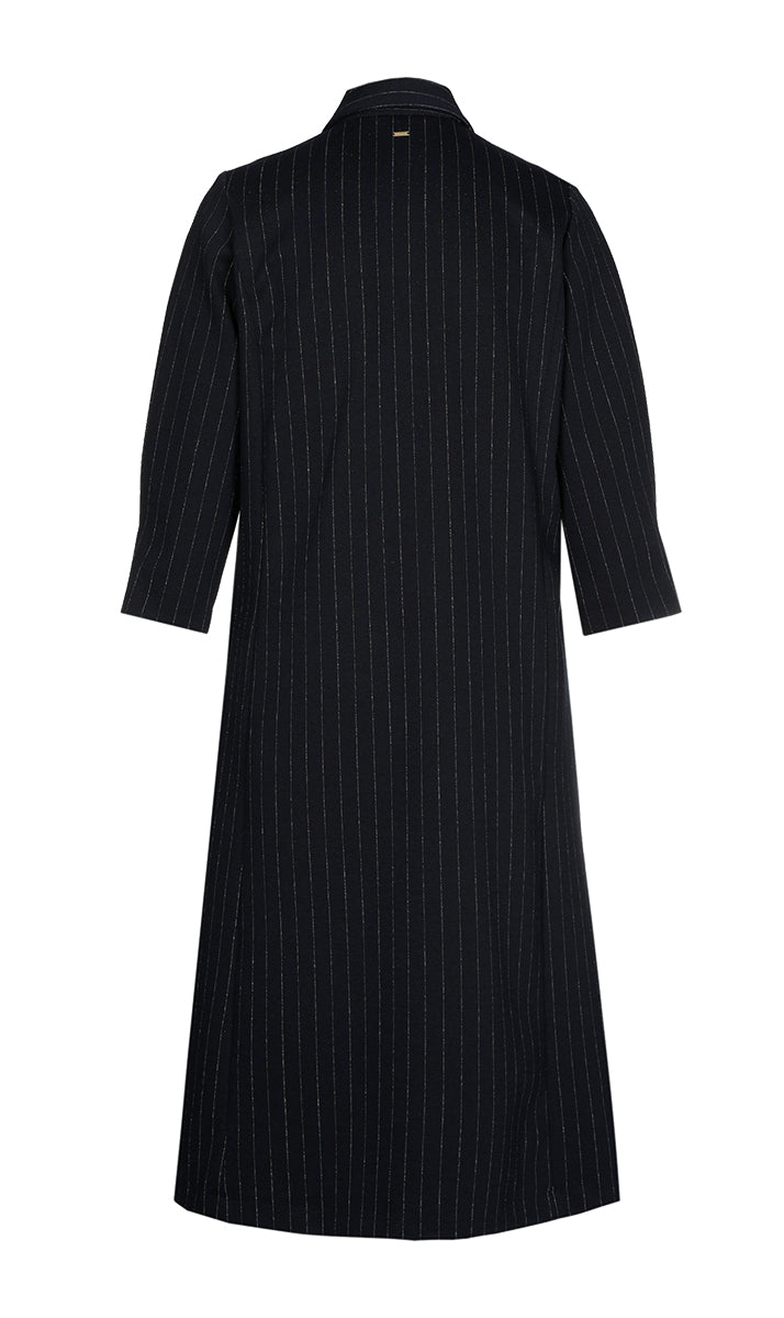 Jurken lange mouw blauw Xandres Gold