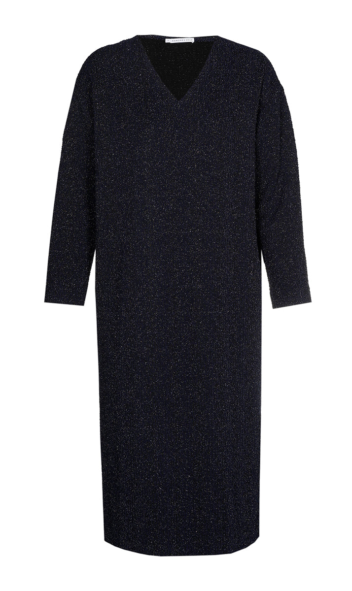 Jurken lange mouw paars Xandres Gold