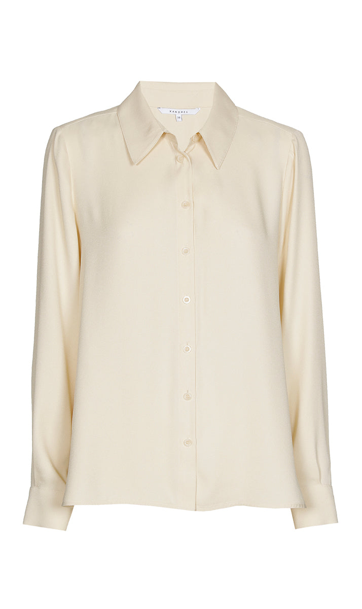 Blouses lange mouw beige Xandres