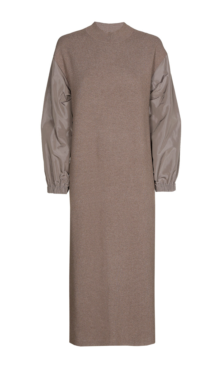 Jurken lange mouw bruin Xandres