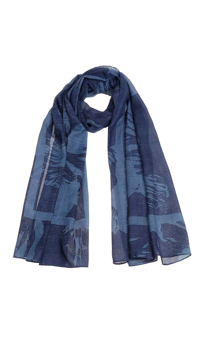 Sjaals blauw Xandres