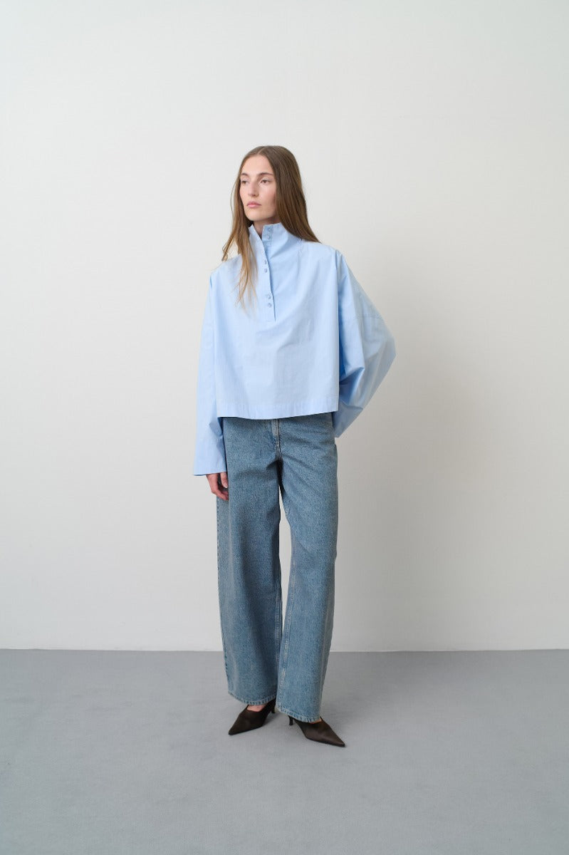 Blouses lange mouw blauw REMAIN