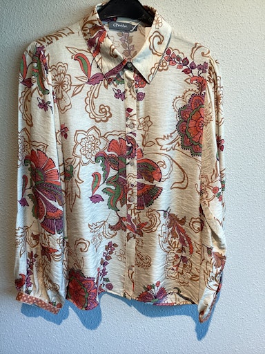 Blouses lange mouw beige Geisha