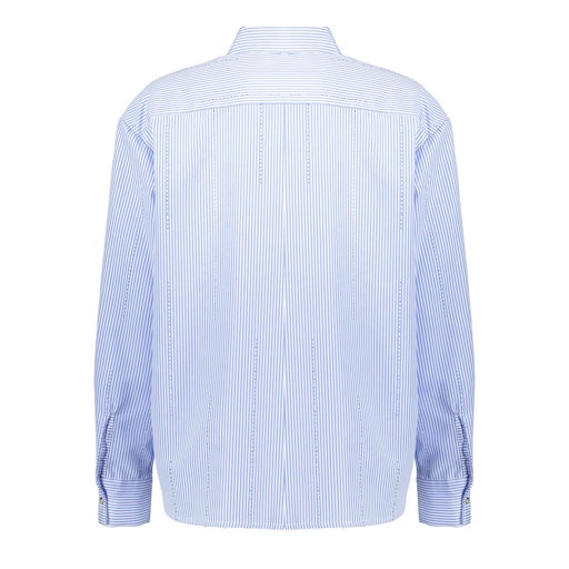 Blouses lange mouw blauw Geisha