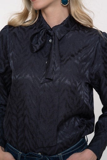 Blouses lange mouw zwart Geisha