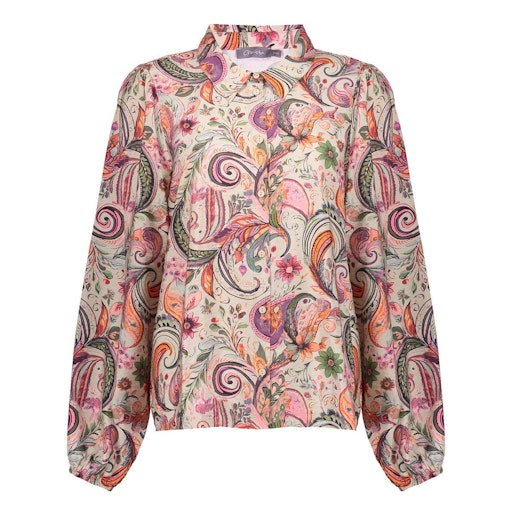 Blouses lange mouw beige Geisha