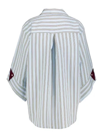 Blouses lange mouw blauw March23