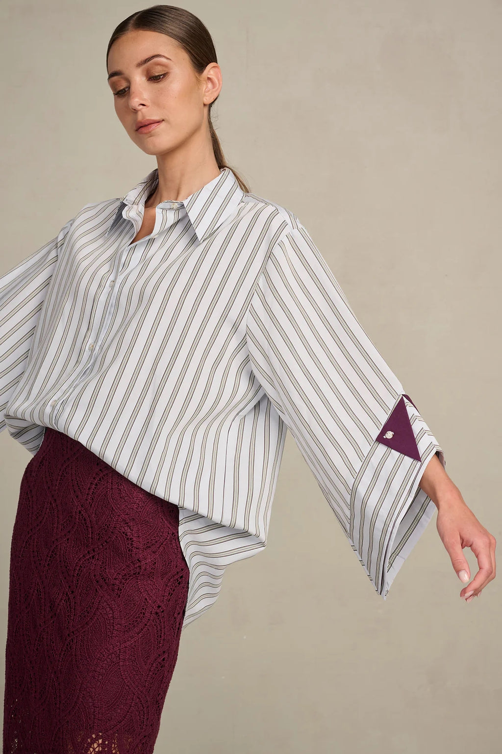 Blouses lange mouw blauw March23