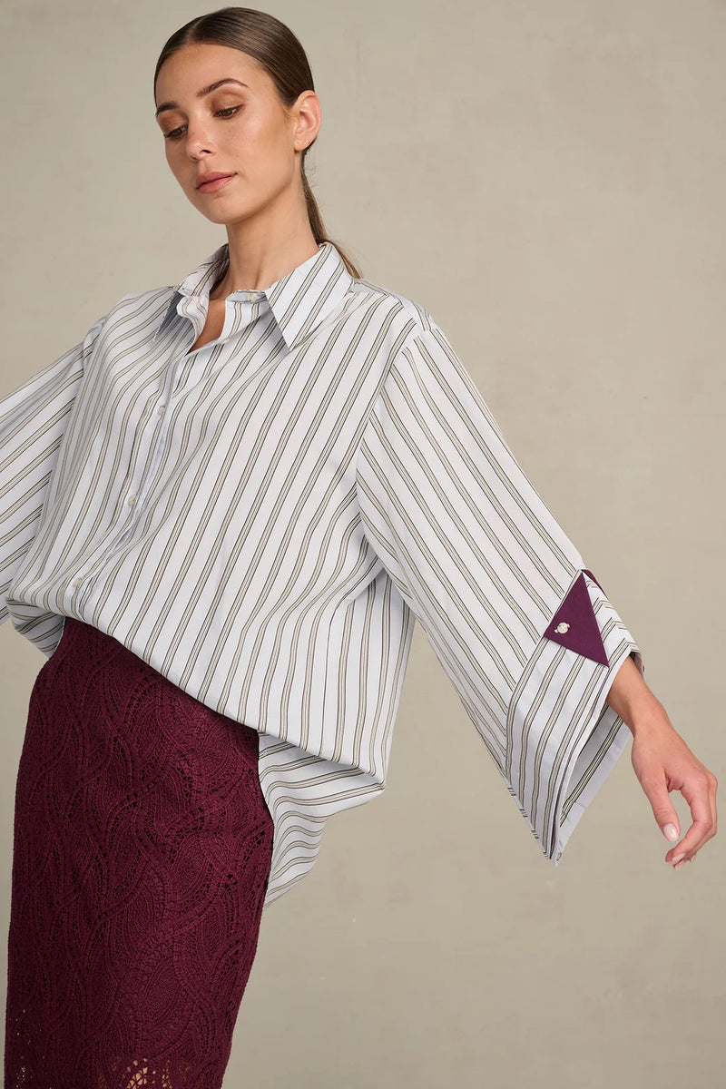 Blouses lange mouw blauw March23