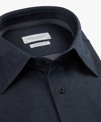 Hemden lange mouw navy Profuomo