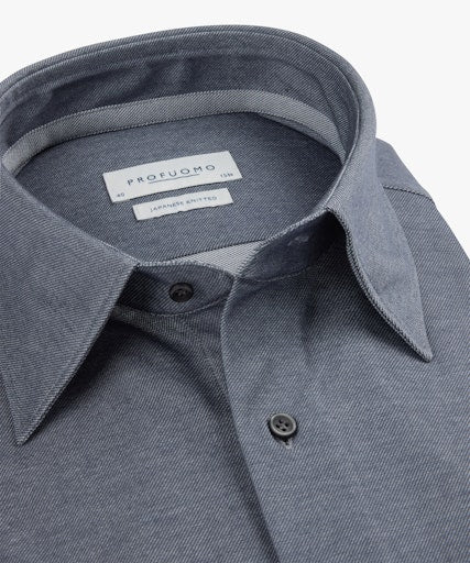 Hemden lange mouw blauw Profuomo