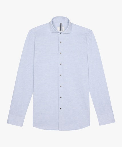 Hemden lange mouw blauw Profuomo