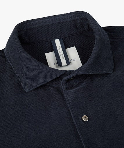 Hemden lange mouw navy Profuomo