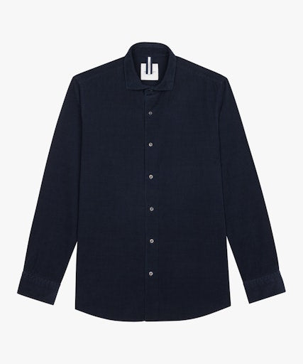 Hemden lange mouw navy Profuomo