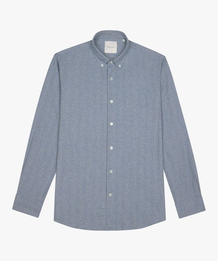 Hemden lange mouw blauw Profuomo