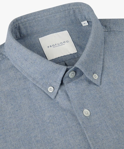 Hemden lange mouw blauw Profuomo