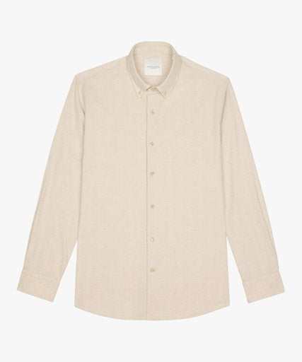 Hemden lange mouw beige Profuomo