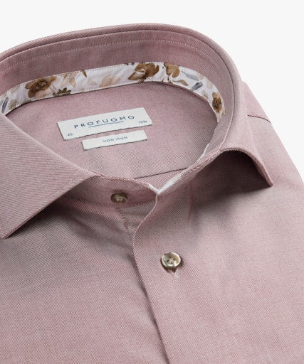 Hemden lange mouw rood Profuomo