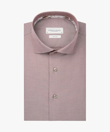 Hemden lange mouw rood Profuomo