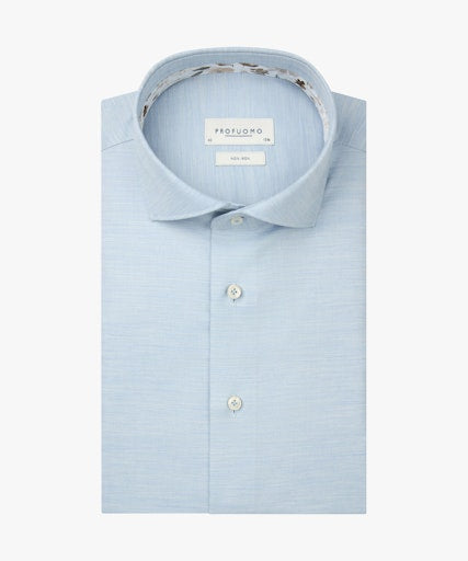 Hemden lange mouw blauw Profuomo