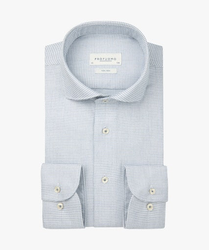 Hemden lange mouw navy Profuomo